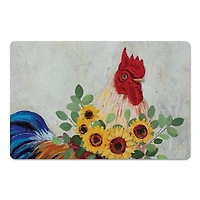 18" x 27" Rooster with Sunflowers Floor Mat