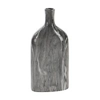 13" Gray Stoneware Contemporary Vase Set