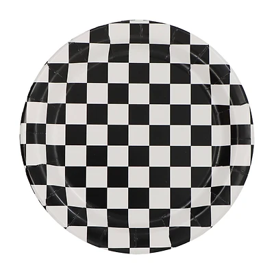 7" Black & White Checkered Snack Plates, 10ct. by Celebrate It™