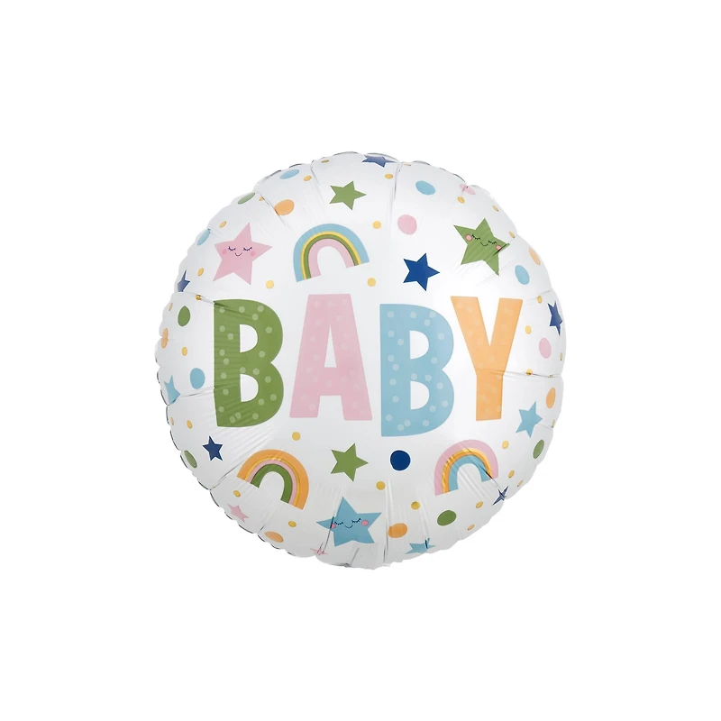 18" Satin Natural Baby Foil Balloon