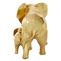 CosmoLiving by Cosmopolitan 10" Gold Modern Elephant Sculpture