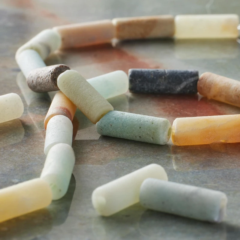 Blue & Green Amazonite Tube Beads, 13mm by Bead Landing™