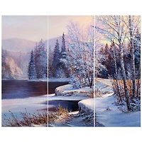 Designart - Christmas Forest - Digital Art on Wrapped Canvas set