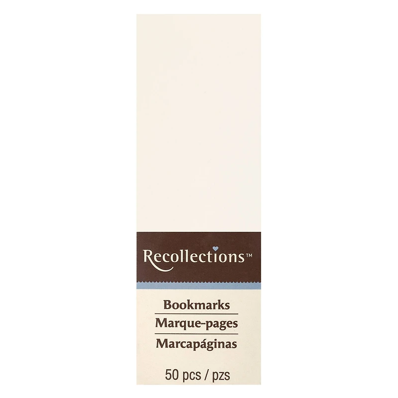 12 Packs: 50 ct. (600 total) Ivory Bookmarks by Recollections™