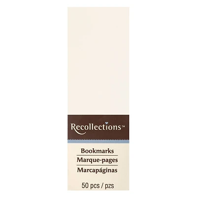 12 Packs: 50 ct. (600 total) Ivory Bookmarks by Recollections™