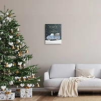 Stupell Industries Peace On Earth Snowy Truck Canvas Wall Art