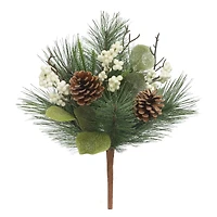 16" White Berry & Pine Deluxe Bush by Ashland®