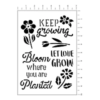 Floral Sentiments Stencils by Craft Smart®, 7" x 10"