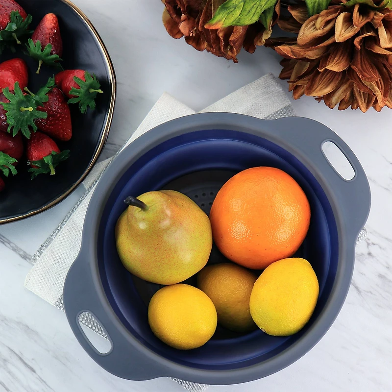 Oster Bluemarine Collapsible Round Plastic Colander