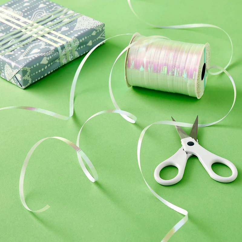 3/16" Iridescent White Curling Ribbon by Celebrate It™