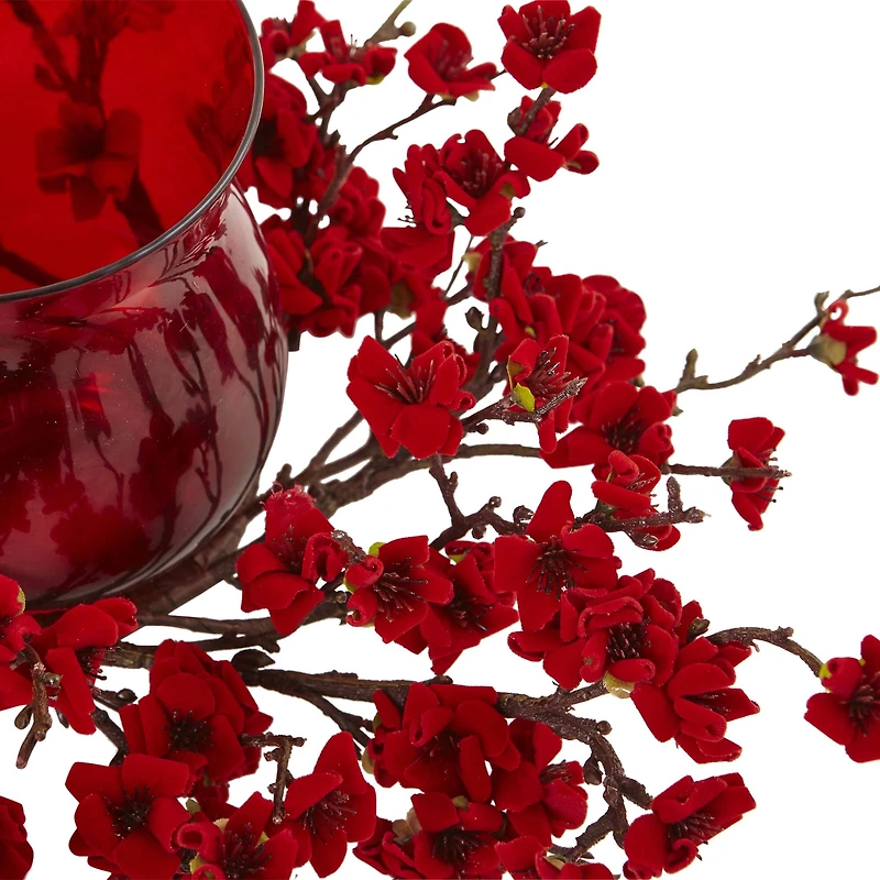 6.5" Plum Blossom Candelabrum Floral Arrangement