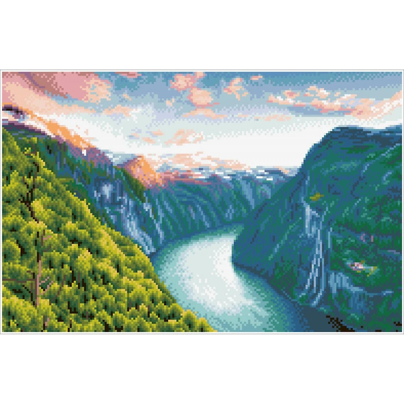 Diamond Dotz® Intermediate Mighty River Pre-Framed Diamond Painting Kit