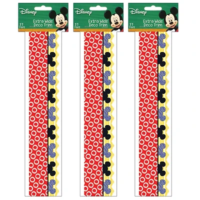 Eureka Deco Trim® Mickey® Color Pop! Peeking Head Extra Wide Border, 111ft.