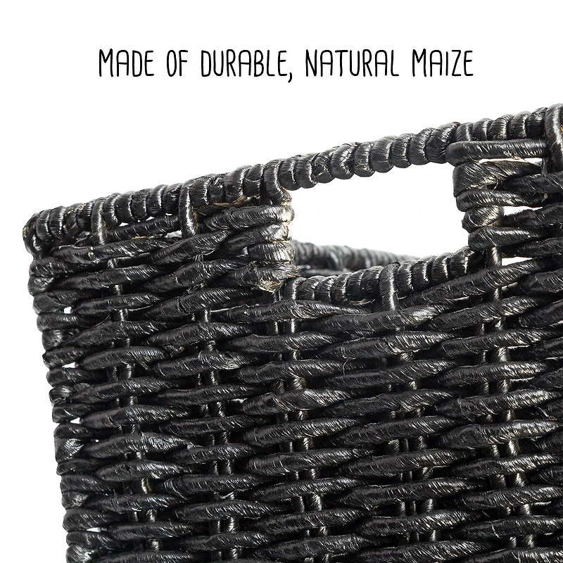 Honey Can Do Black Nesting Rectangle Maize Baskets, 3ct.