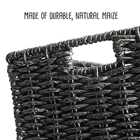 Honey Can Do Black Nesting Rectangle Maize Baskets, 3ct.