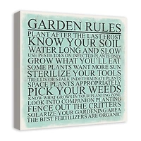 Garden Rules Canvas Art 