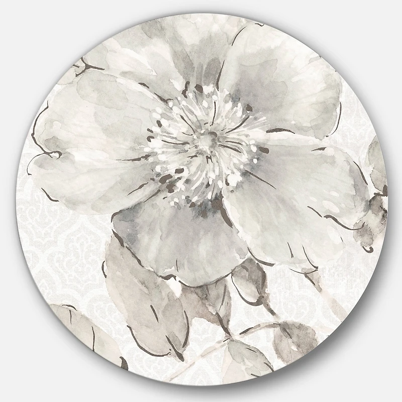 Designart - Indigold Grey Peonies II