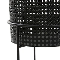 CosmoLiving by Cosmopolitan Black Metal Chic Planter Set