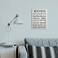 Stupell Industries Beach House Rules Canvas Wall Art