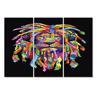 Designart - Lion Rasta - Modern Canvas Wall Art