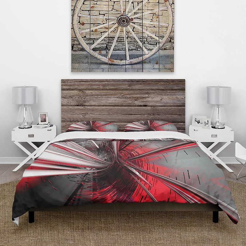Designart 'Fractal 3D Deep into Middle' Modern & Contemporary Bedding Set