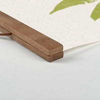 Designs Direct Potted Snake Plant Teak Hanging Canvas