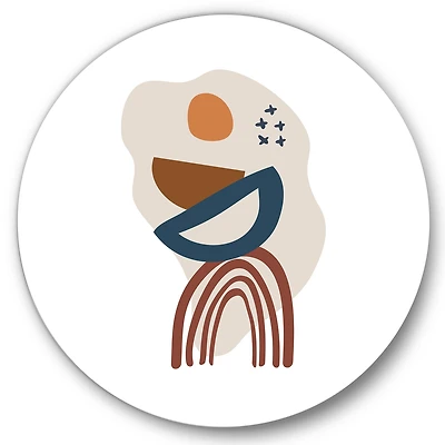 Designart - Elementary Shapes In Terracotta Tones I