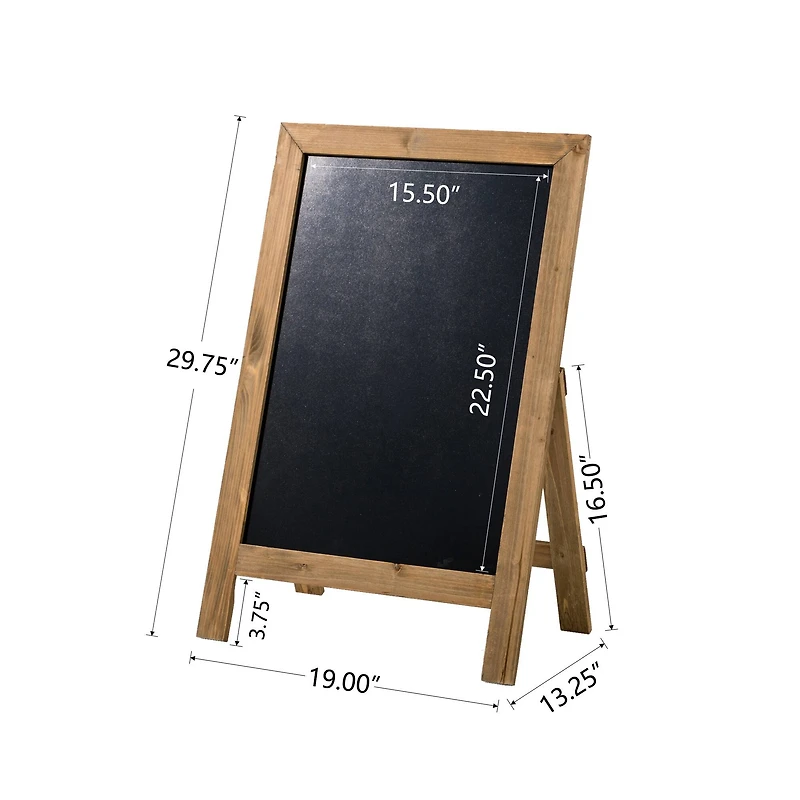 Glitzhome® 30" Brown Wood Chalkboard