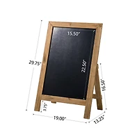 Glitzhome® 30" Brown Wood Chalkboard