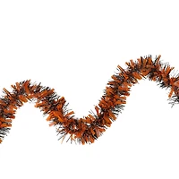 50ft. Orange & Black Halloween Tinsel Garland