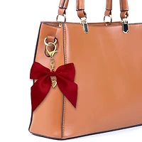 Blue Moon Studio™ Red Fabric Bow Bag Charm