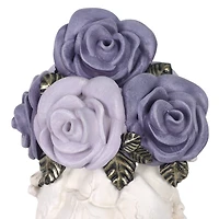 11" Purple Roses in Heart Tabletop Accent by Ashland®