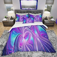 Designart 'Purple and Blue Wonder' Modern & Contemporary Bedding Set