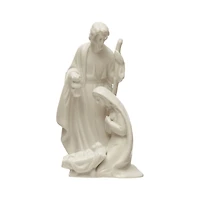 Hello Honey® 8" White Decorative Stoneware Holy Family Accent