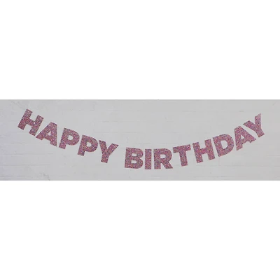 6ft. Multicolor Glitter Happy Birthday Banner by Celebrate It™