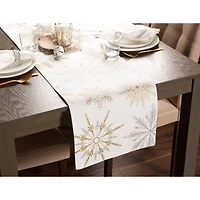 DII® 72'' Snowflake Sparkle Printed Table Runner
