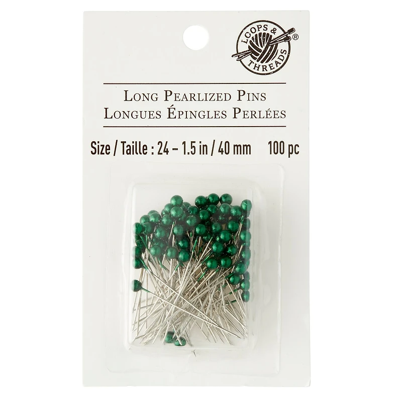 Loops & Threads™ Long Pearlized Pins
