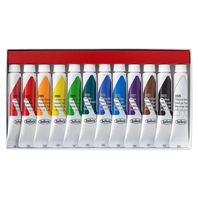 12 Packs: 12 ct. (144 total) Holbein Acrylic Gouache School Paints