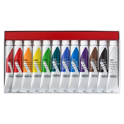 12 Packs: 12 ct. (144 total) Holbein Acrylic Gouache School Paints