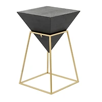 Black Wood Modern Accent Table 24" x 15" x 15"
