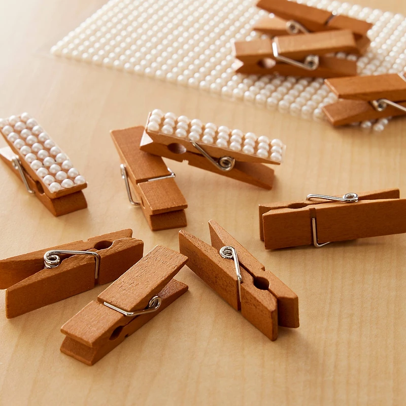 Walnut Medium Wide Clothespin by Recollections™, 30ct.