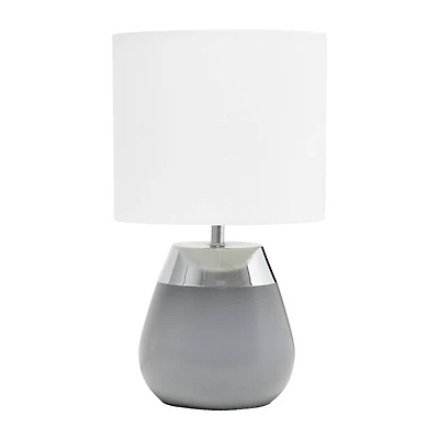 Simple Designs 14" Metal Touch Table Lamp