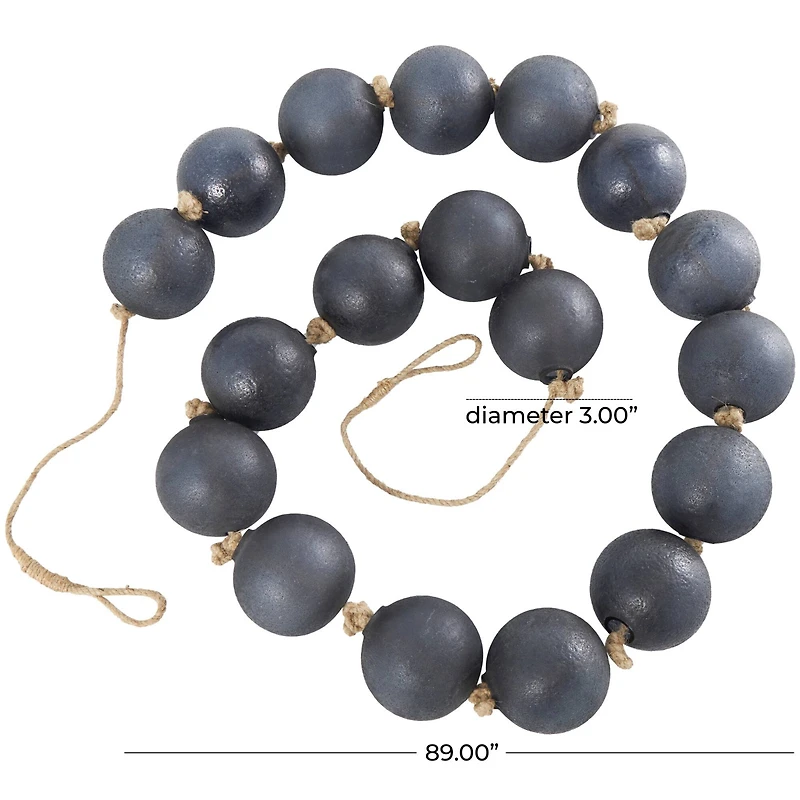 8ft. Extra Long Handmade Glass Beaded Garland with Tassels