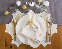 DII® Embroidered Snowflake Placemats, 4ct.
