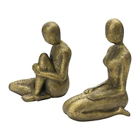 Hello Honey® 9" Sitting Women Bookends Cast Iron, 2ct.