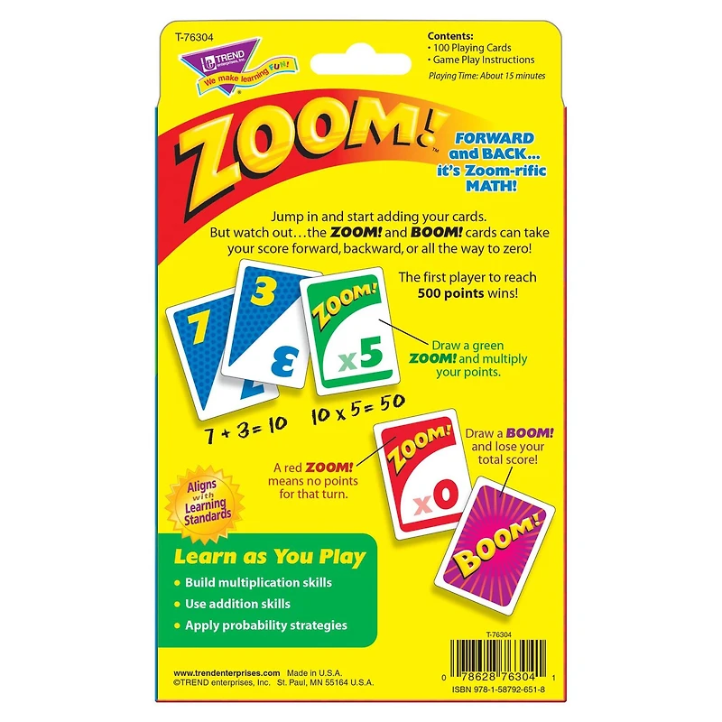 Trend Enterprises® Zoom!™ Multiplication Card Game