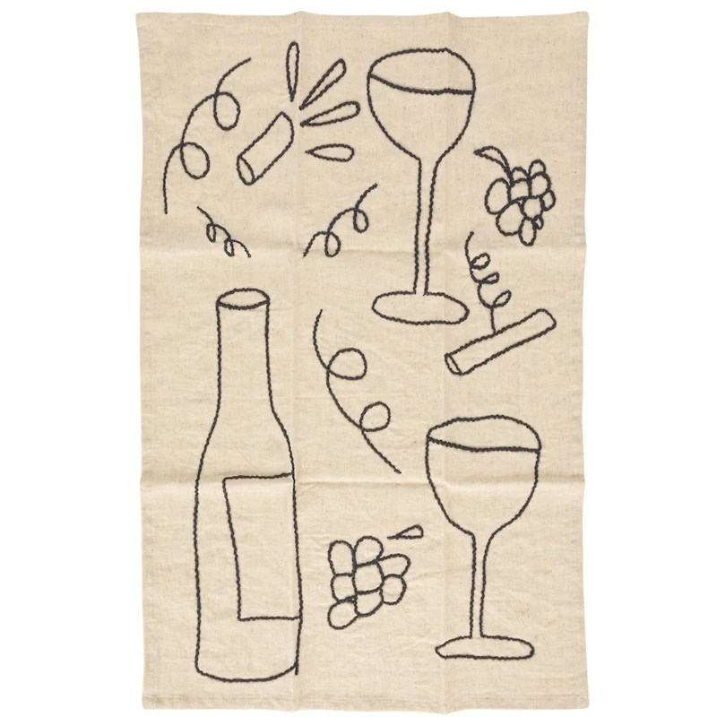 Hello Honey® Fruit, Garden & Wine Cotton & Linen Tea Towels, 3ct.