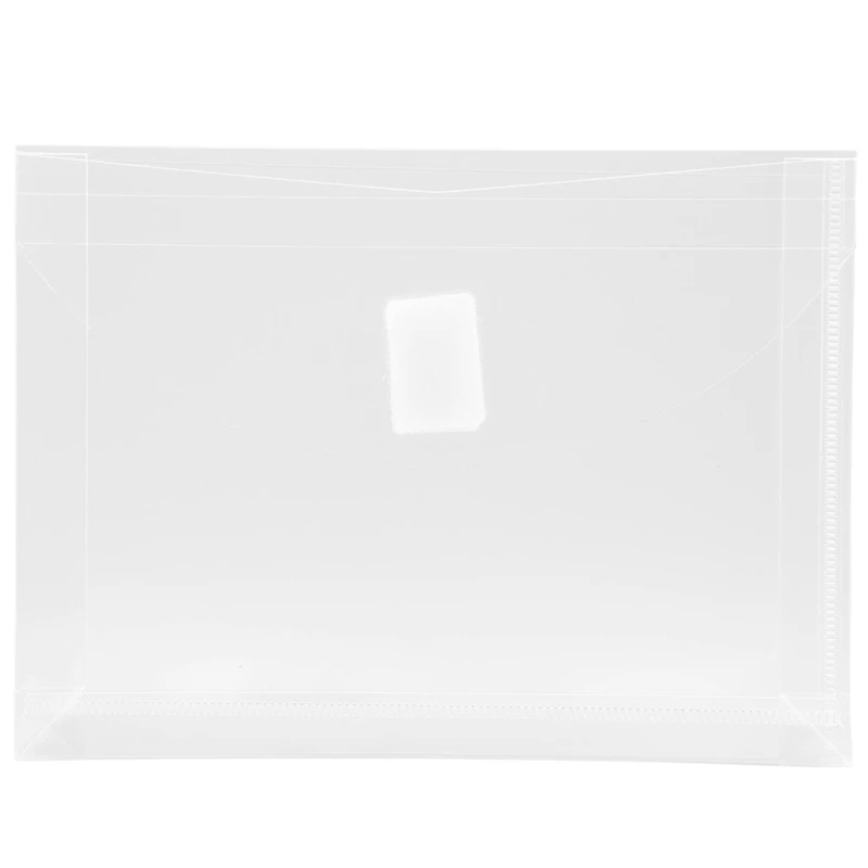 JAM Paper 5.5" x 7.5" Clear Plastic Hook & Loop Closure Envelopes, 12ct.