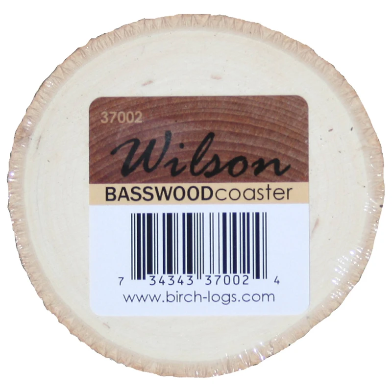 Wilson® Enterprises 4" Basswood Coasters, 8ct.