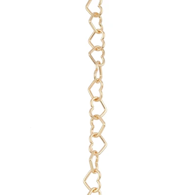 7.5" Gold Heart Charm Bracelet by Bead Landing™